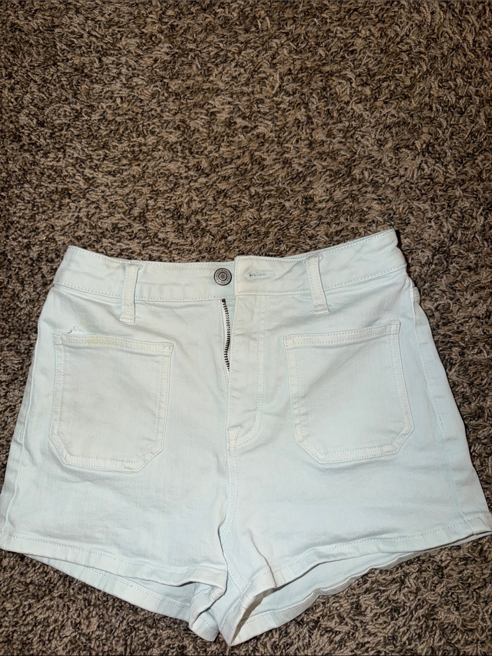 Women’s High-Waist light green Denim Shorts